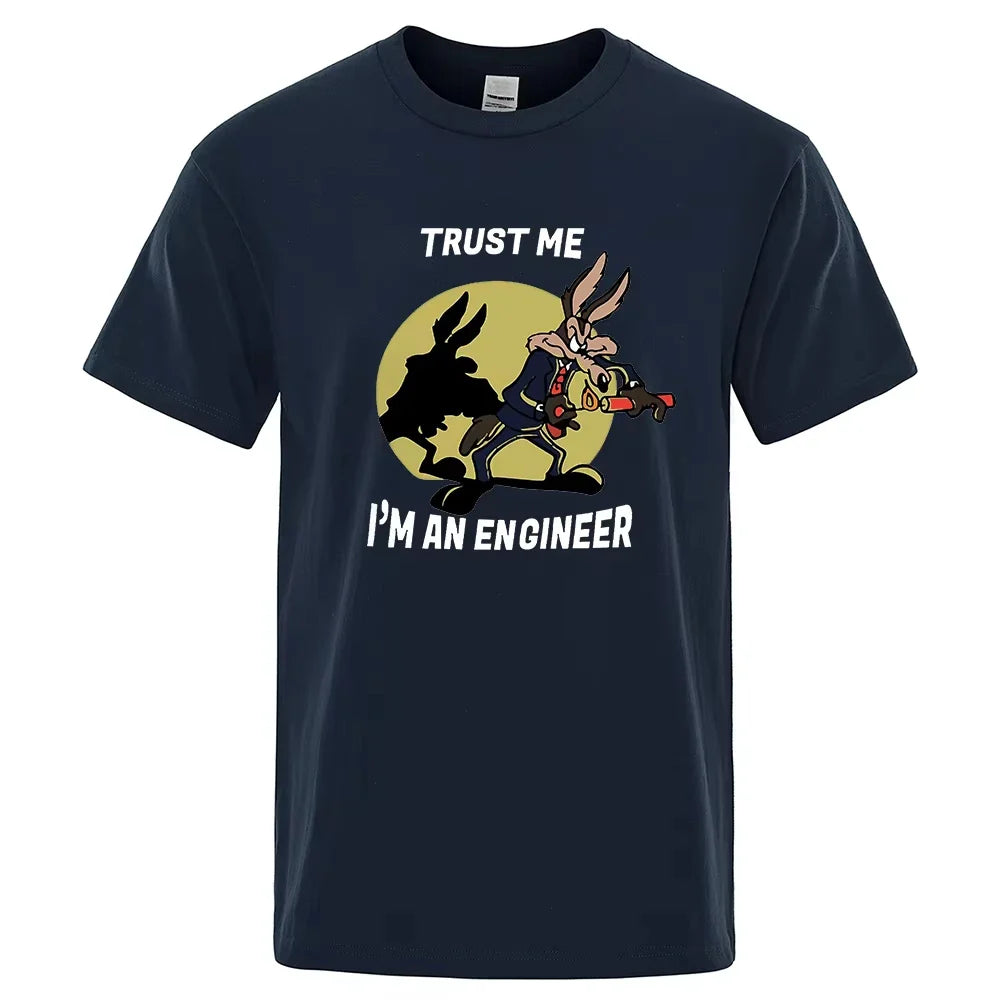Men's Trust Me Im An Engineer T-shirt, Pure Cotton Vintage T-shirt, 2026 New Men's Cotton Tshirt ,men's Sports T-shirt