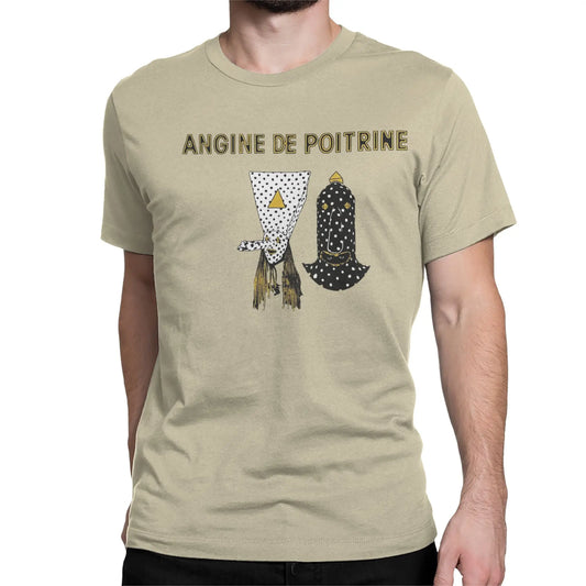 Printed Angine De Poitrine Rock Band T Shirt For Unisex  Cotton T-shirts Short Sleeve Clothes