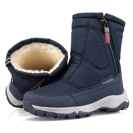 Men Boots 2026 Winter Shoes For Men Warm Snow Boots Mid-calf Men Warm Shoes Thick Plush Winter Boots For Men Women Cotton Shoes