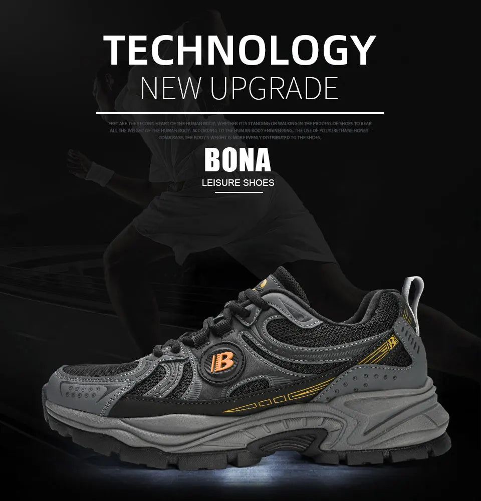 New Designers Action Leather Mesh Jogging Shoes Men Breathable Running Shoes Walking Sports Sneakers Athletic Trainers