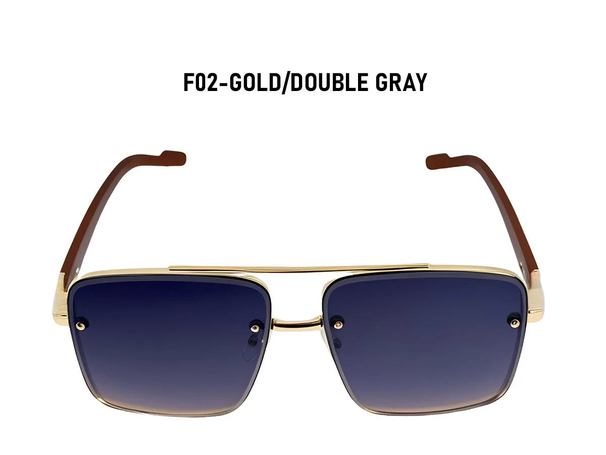 UV400 Protection Square Sunglasses Women Trendy Beach Vacation Brand Design Wooden Vintage Retro Sunglass Men Fashion Glasses