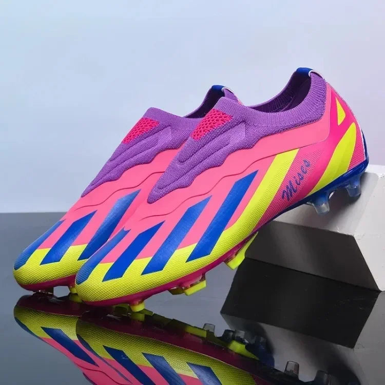 Men Soccer Shoes Long Spikes Soccer Cleats Indoor Sports Shoes Professional Football Boots Drop Shipping Unisex Breathable Soft