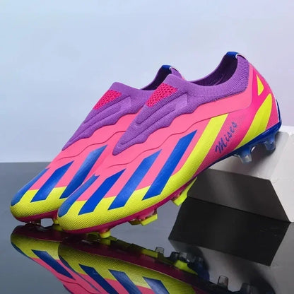 Men Soccer Shoes Long Spikes Soccer Cleats Indoor Sports Shoes Professional Football Boots Drop Shipping Unisex Breathable Soft
