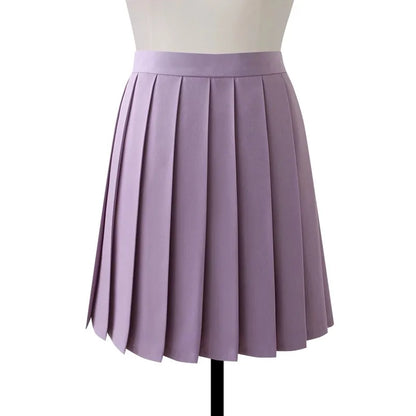 Women High Waist Pleated Midi Skirt Y2k Summer Knee-length Preppy Style Harajuku  Hot Street School Cosplay Casual Female Faldas