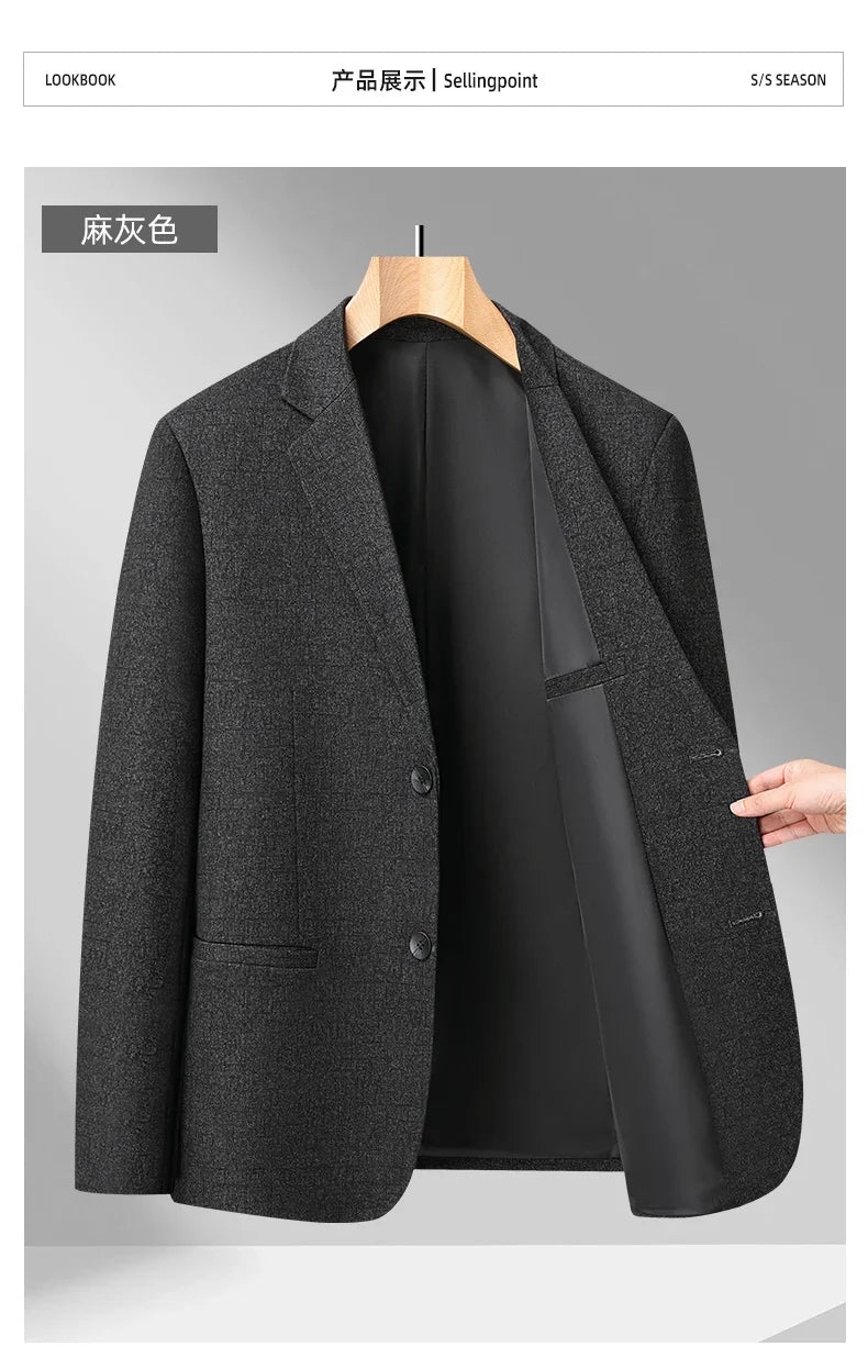 10 Colors Men's Casual Blazer 2026 Spring New Comfortable Single Breasted Suit Jacket for Men