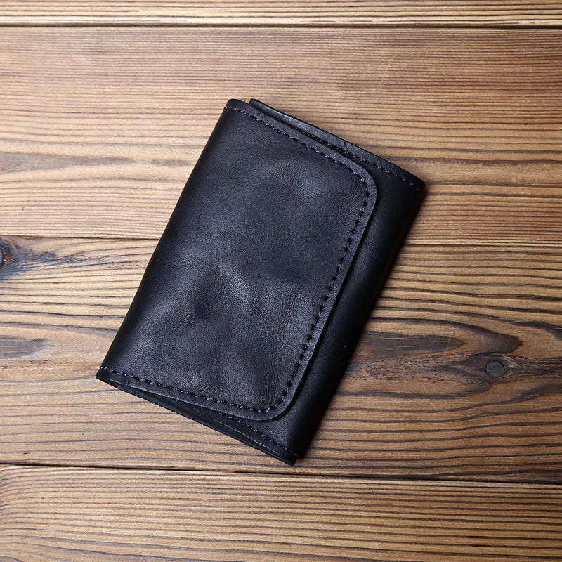 Retro Leather Men's Card Pack Natural Cowhide Change Pack Key Bag Ladies Bank Card Pack Driving License Package