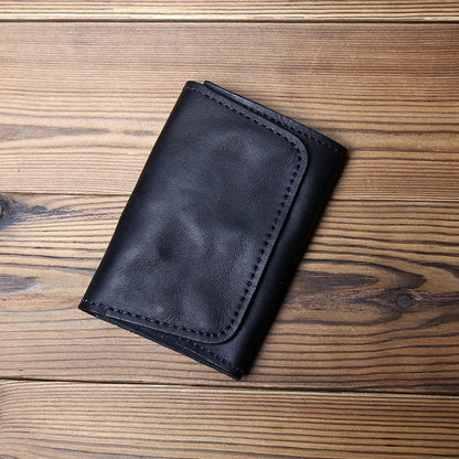 Retro Leather Men's Card Pack Natural Cowhide Change Pack Key Bag Ladies Bank Card Pack Driving License Package