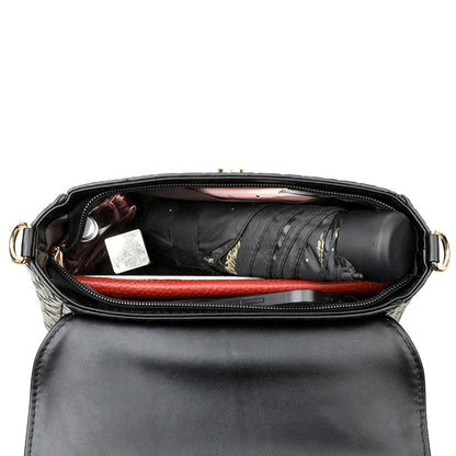Women Small Square Flip cover Bags Retro Versatile Shoulder Strap Large Capacity Casual Portable Female Shoulder Crossbody Bags