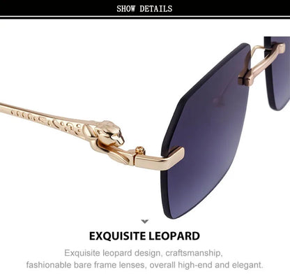 Rimless Sunglasses Women 2024 Luxe Vintage Designer Sunglasses For Men Retro Fashion Glasses De Sol Mujer Lunette Soleil Femme