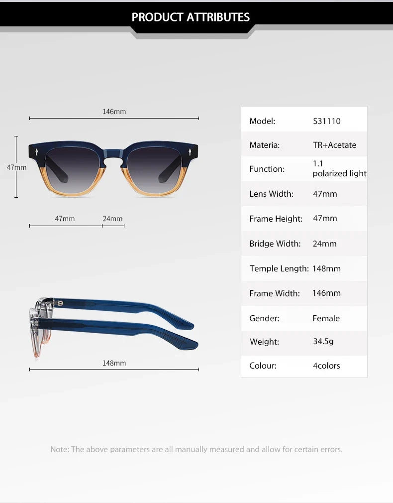 High Quality Prescription Polarised Sunglasses Men  Anti-blue Light Photochromic Myopic Astigmatism Glasses Women S31110