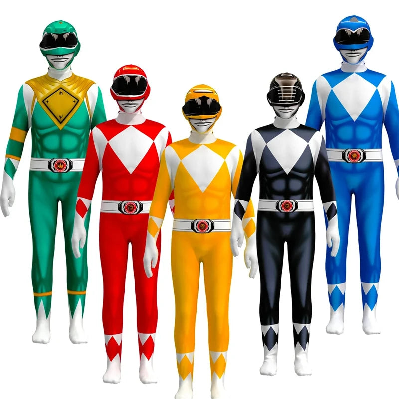 Morpher Superhero Samurai Sentai Shinkenger Rangers Cosplay Fantasia Halloween Costume Mask for Men Boy
