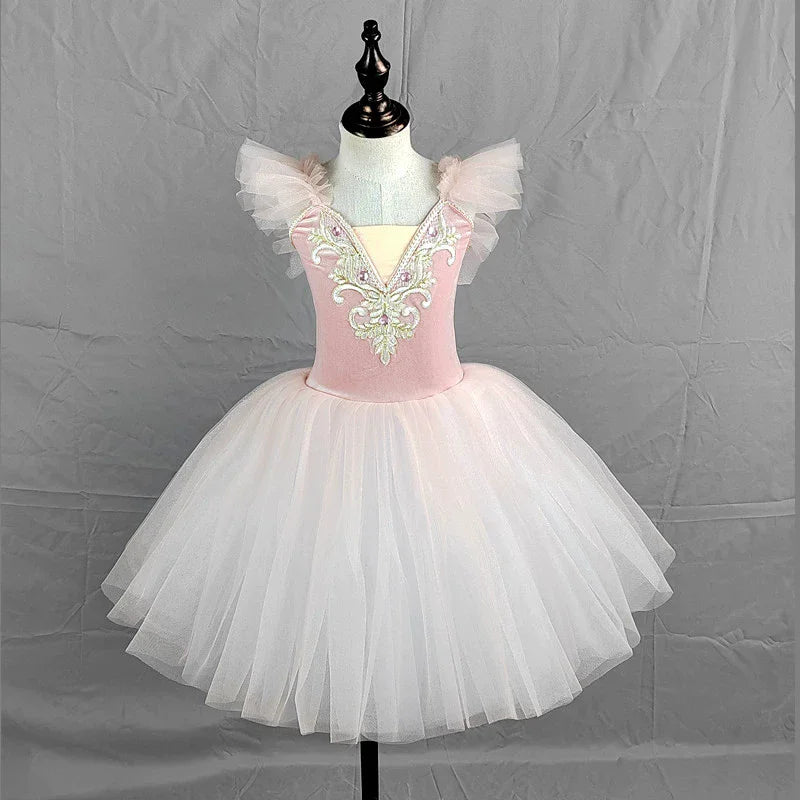 Girl Ballet Dress Dance Costumes Kids Outfit Vestidos Performance Party Baby Clothing Summer Girls Dresses Tutu Children's Day