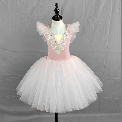 Girl Ballet Dress Dance Costumes Kids Outfit Vestidos Performance Party Baby Clothing Summer Girls Dresses Tutu Children's Day
