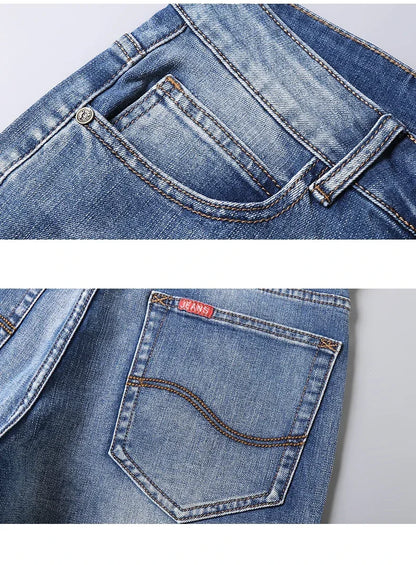 2025 Summer Brand Stretch Thin Bermuda Masculina Cotton Denim Jeans Jorts Men Knee Length Soft Ropa Hombre Shorts