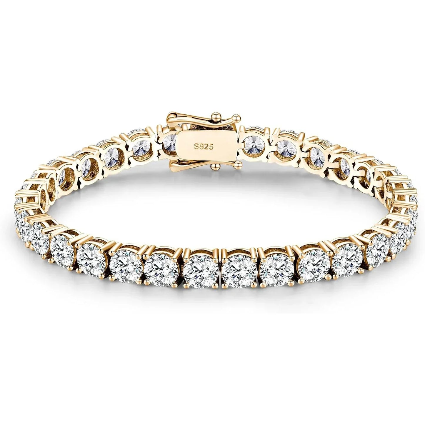 Luxury 4MM Tennis Bracelet for Women Men Full Moissnaite Laboratory Diamond S925 Silver Wedding Jewelry with Certificate