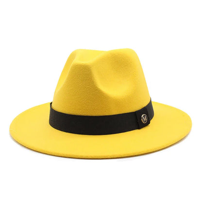 Wool Fedora Hat For Women Men Winter Autumn Fashion Church Jazz Hats Viking British Flat Brim Felt Hat Outdoor Casual Fedoras