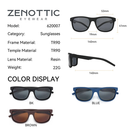 TR90 Polarized Sunglasses For Men Driver Driving Shades Sun Glasses Classic Square Mirror UV400 Protection Sunglasses