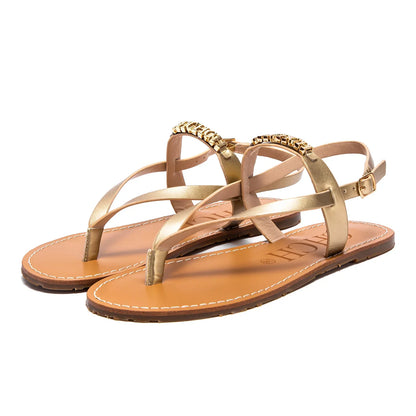 Women's Sandals New Simple Flat Bottom Non slip Thin Strip Shoes Beach Women's Shoes