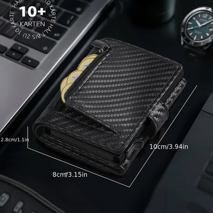 Men's Wallet with Coin Case RFID Protection Slim Wallet Card Wallet Small Credit Cards Credit Card Wallet