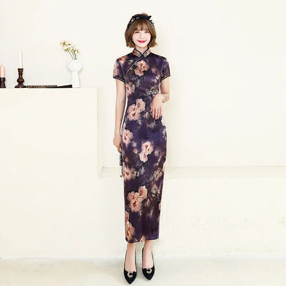 Fashion Clothes Party Vintage Casual Summer Elegant Traditional Chinese Clothing Cheongsams Chinese Dress Qipao Ethnic Style