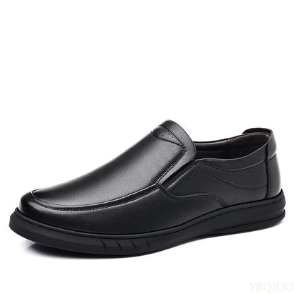 2025 Casual Men's leather Shoes Summer soft soled dad shoe Versatile classic Male shoes Breathable genuine leather loafers Homme