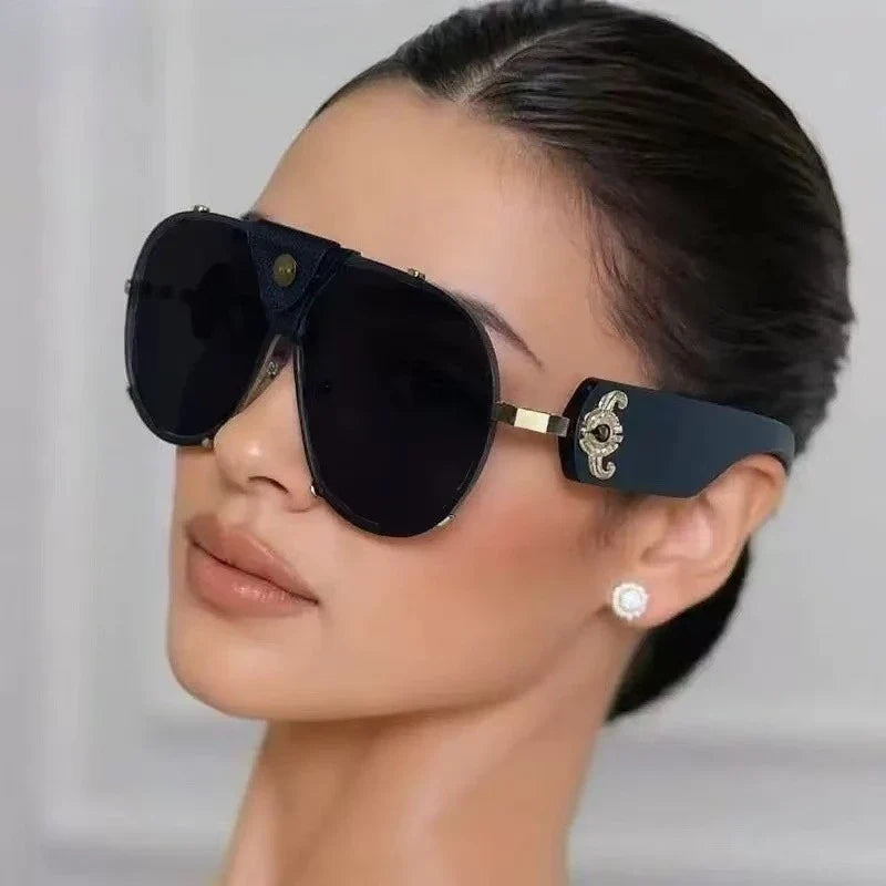 2025 New Toad Mirror Men's Retro Rimless Alloy Legs Sun Glasses Male Pilot Sunglasses Women Driving UV400 Eyewears Gafas De Sol