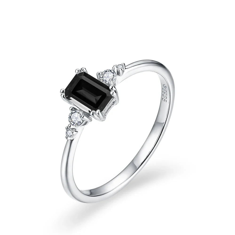 New Emerald Cut 0.6CT Moissanite Diamond Ring for Women DVVS1 Color Classic Engagement Wedding Fine Jewelry Luxury Gift