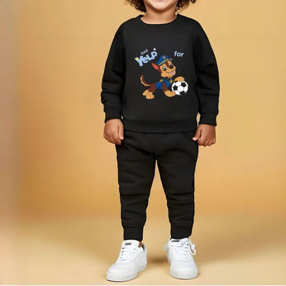Spring Fall Boys O Neck Pullover and Sweatpant Two Piece Set Children's Casual Hoodies Sets Kids Sport Clothes Suit