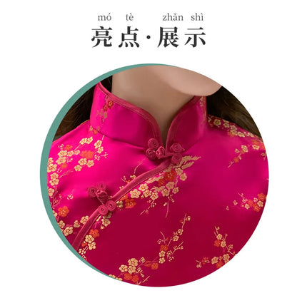 Fashion Children's Cheongsam Modern Girls Dresses Summer Baby Party Qipao Princess Clothing Chinese Style Girl Dress Vestidos
