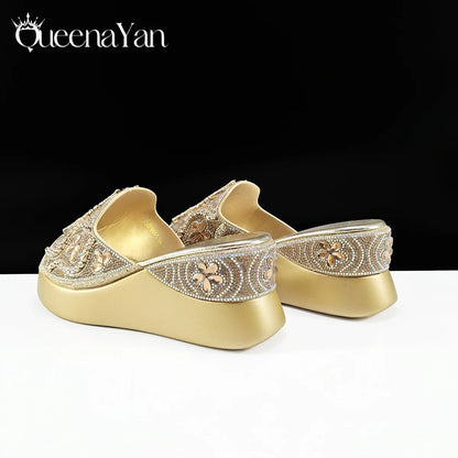 High Quality 2025 Newst Hot Selling Open Toe Slingback Sandals with Bag Set in Green Color For Women Wedding Party