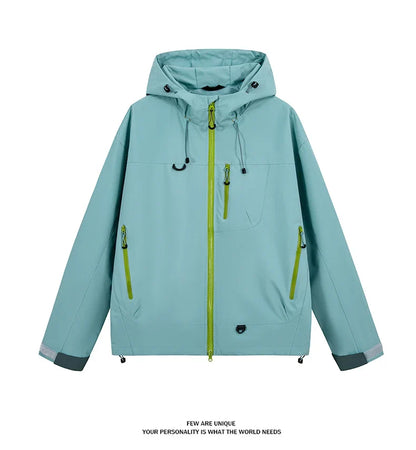 Men's Women's Waterproof Hiking Jacket Trekking Camping Mountaineering Windbreaker Unisex Outdoor Sport Windproof Rain Coat