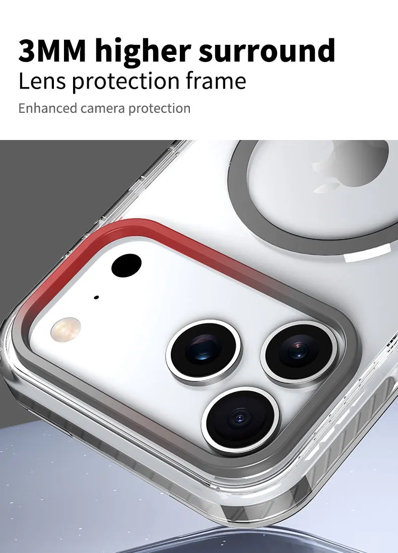 Luxury PE Striped Border HD Phone Case for iPhone 17 Air 16 15 14 Plus 13 12 Pro Max for Magsafe Magnetic Wireless Charge Cover