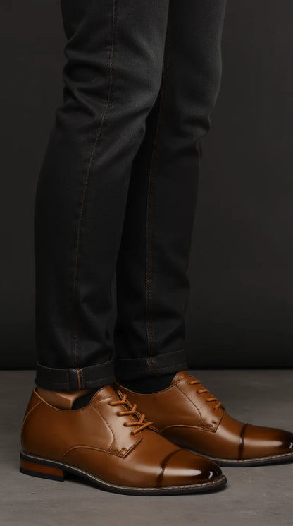 Men's Dress Shoes Fashion Comfortable 2025 Brand Leather Shoes Men