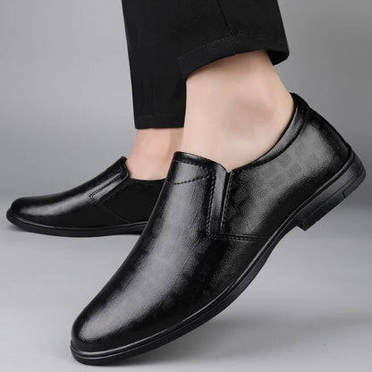 Casual Lightweight Men's Genuine Leather Loafers All-match Fashion Business Shoes Comfortable Men's Walking Shoes Mens Flats