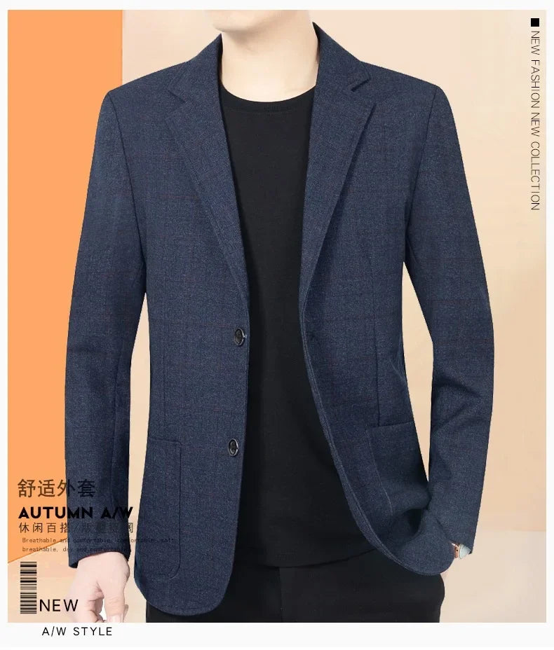 Brand Fashion Suits Blazer Mens Checked Spring Blazer for Men Stylish 2026 Autumn New in Suits Blazers Men Clothing