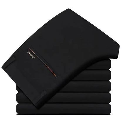 Black Suit Pants for Men Spring and Autumn Stretchy and Non-Ironing Office Trousers Slim Fit Formal Pants for Men Dress Pants