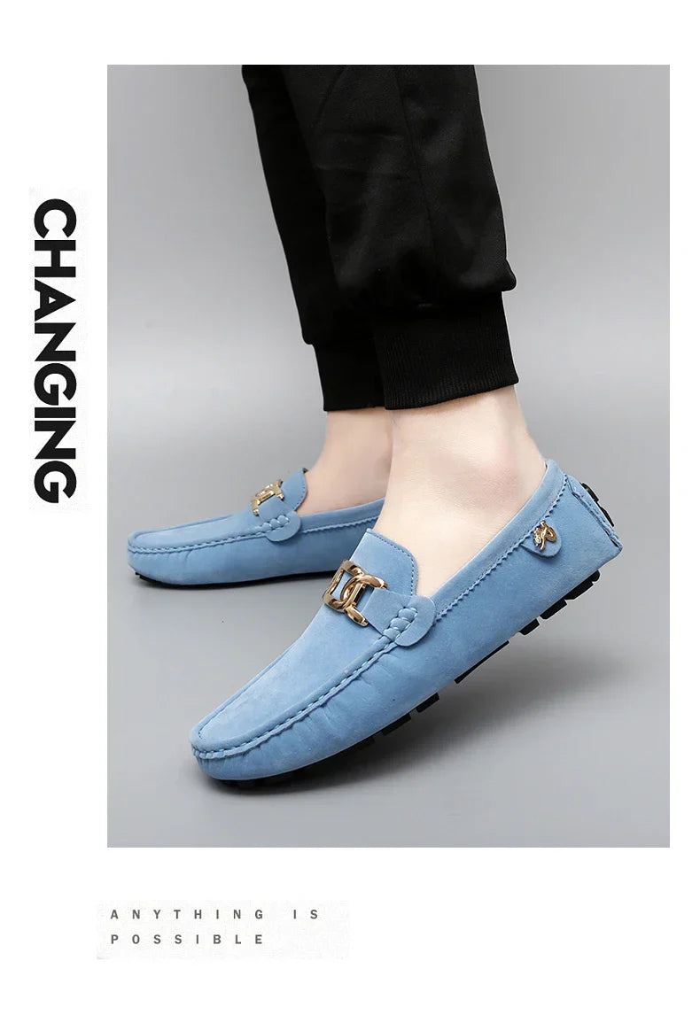 2025 New Handmade Beanie Shoes Men's Soft Sole Slip-On Casual Lazy Shoes Breathable Trbottomy Easiest for Match Large Size
