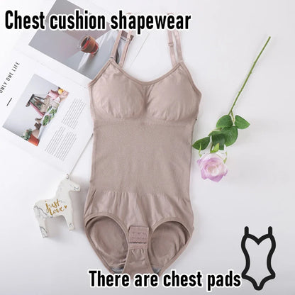 Shapewear Bodysuit for Tummy Control Women Hooks Crotch Body Shaper Stree Jumpsuit with Bras Abdomen Control