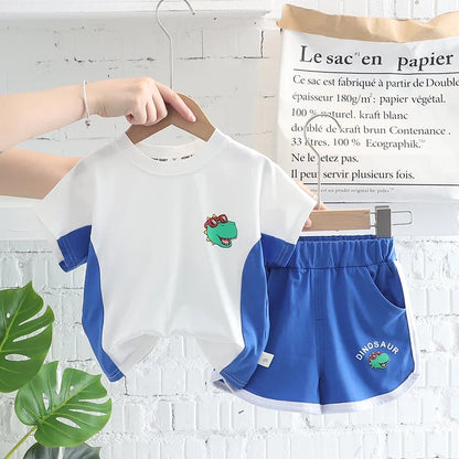 Toddler Baby Boy Girl Clothing Sets Summer Casual Infant Cute Animal Modeling 2pcs Outfits Cotton T-shirt+Shorts Kids Tracksuit