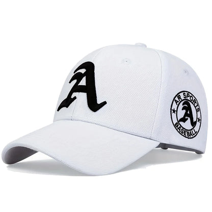 Unisex Gothic Letter A Embroidery Baseball Caps Spring And Autumn Outdoor Adjustable Casual Hats Sunscreen Hat
