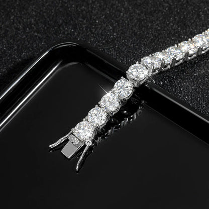 6.5mm D Color Moissanite Tennis Bracelets 4 Prong Setting Classic Trendy Women Man Fine Jewelry s925 Sliver Bracelet