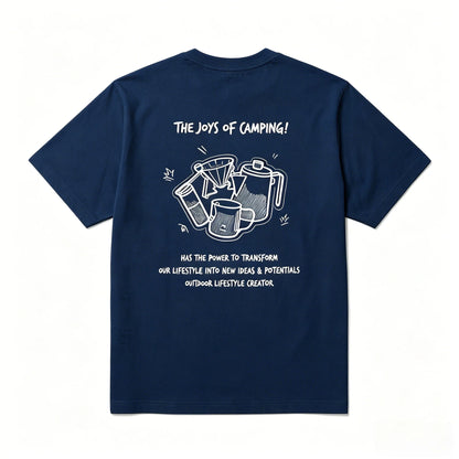 2026 Summer New Snow Peak Summer New Print Outdoor Camping Leisure Short-sleeved T-shirt Pure Cotton Leisure Vacation Unisex