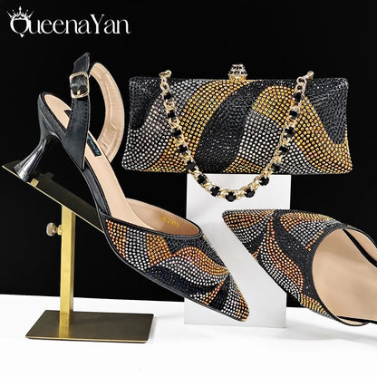 Glamorous Party Shoes & Bag Set: In Stock Elegant Heels with Matching Purse for Party Occasions