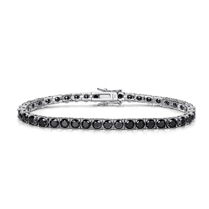 3/4/5mm Pass Diamond Test Moissanite Tennis Bracelets for Women Men Original 925 Sterling Silver Bangles with Certificate