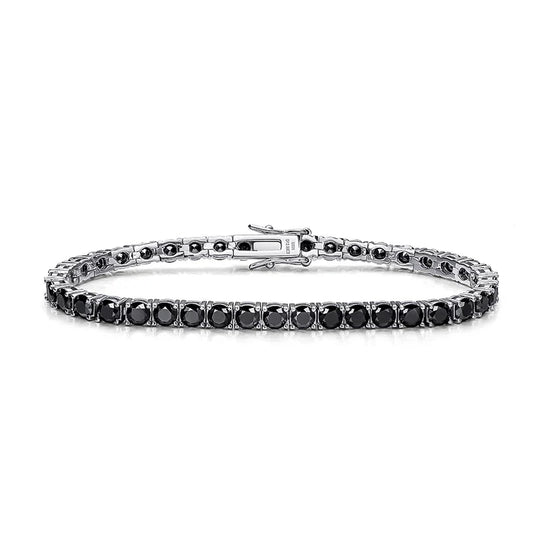 Bracelets de tennis en moissanite 3/4/5mm pour femmes et hommes, test diamant, en argent sterling 925, avec certificat