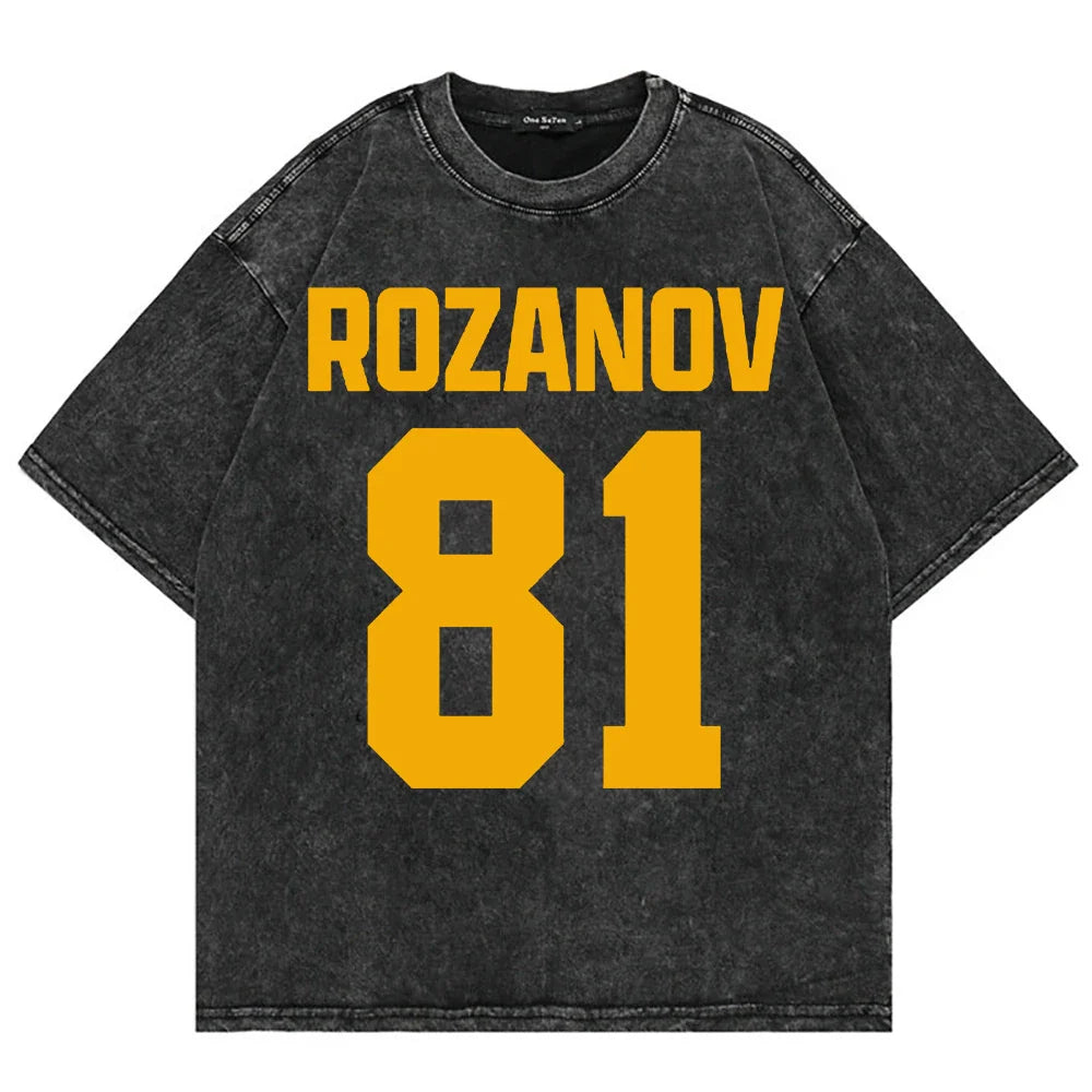 100% Cotton Vintage Washed 24 Hollander Montreal Voyageurs Tshirt Fashion Men TV Heated Rivalry Ilya Rozanov 81 Tees Shirts Tops