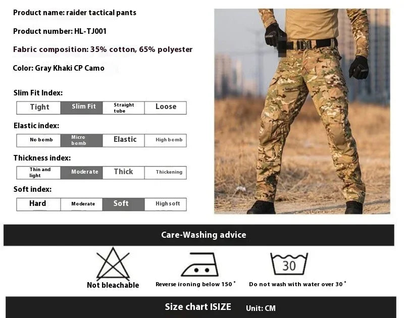 New Men Assault Scratch-resistant Wearproof Outdoor Training Pants Overalls Hiking Pants Camouflage Tactical Trousers