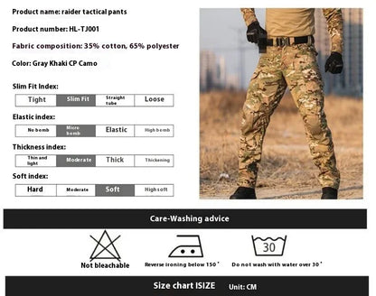 New Men Assault Scratch-resistant Wearproof Outdoor Training Pants Overalls Hiking Pants Camouflage Tactical Trousers