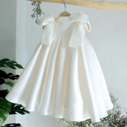 Teen Girl Clothes 2026 White Girls Host Dress Children Gown Costume Kids Summer Performance Outfit Birthday Party Princess Tutu