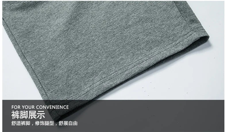 Men Summer Knit Cotton Knee Length Shorts Men Loose Sports Casual Pants Men Plus Size Breathable Lightweight Five Point Trousers